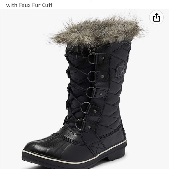 Sorel Toffino  waterproof black/ fur boots - Picture 6 of 14